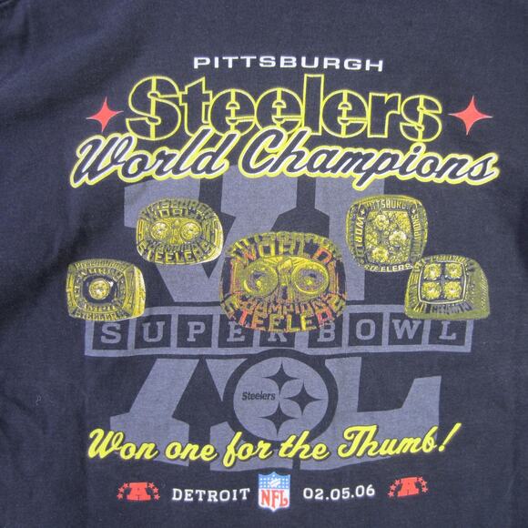 Pittsburgh Steelers Shirt Mens XL NFL Football Super Bowl Champs 2006 - Picture 8 of 9